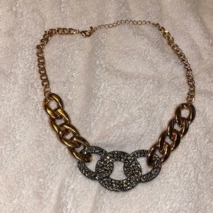 Gold statement necklace